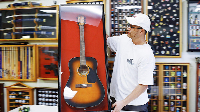 How to Mount a Guitar in a Display Cabinet - sfDisplay.com