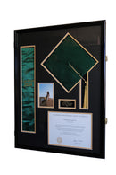 XL Diploma, Graduation Tassel, and Cap Display Cabinet (w/ Custom Matting Colors)