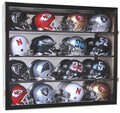 16 Mini Helmet Display Case Cabinet (Mirror Back) - sfDisplay.com