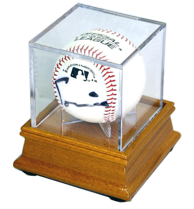 Single Baseball Cube Display Stand