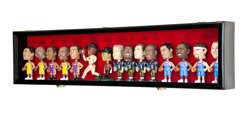 Long Bobblehead Figurine Display Case Cabinet