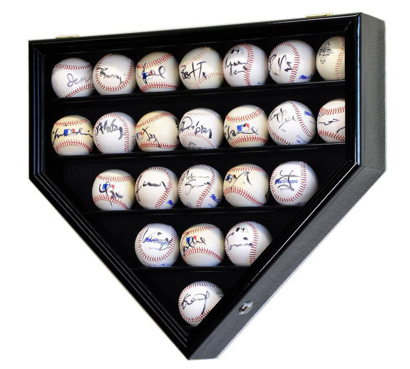 23 Baseball Ball Display Case Cabinet - Home Plate Shaped - sfDisplay.com