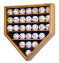 30 Baseball Ball Display Case Cabinet - Home Plate Shaped - sfDisplay.com