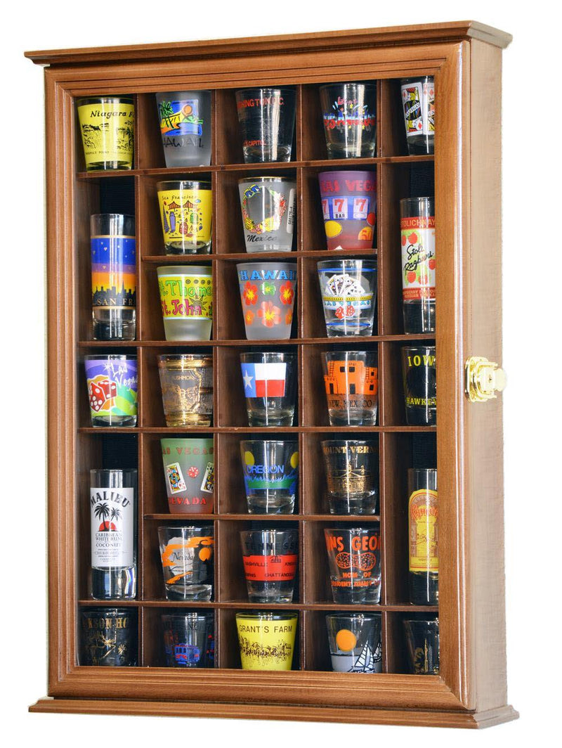 31 Shot Glass Display Case Cabinet - sfDisplay.com