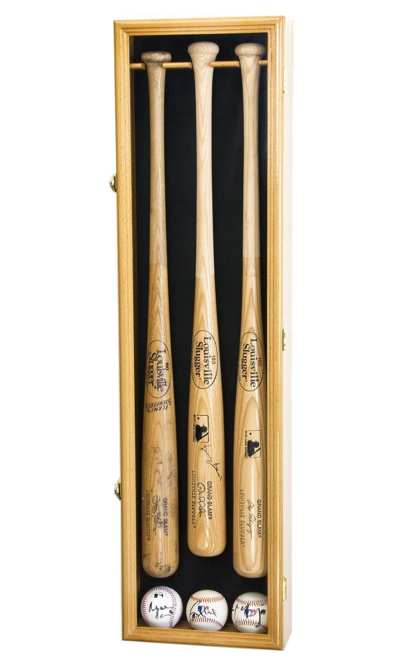 3 Baseball Bat Display Case Cabinet - sfDisplay.com