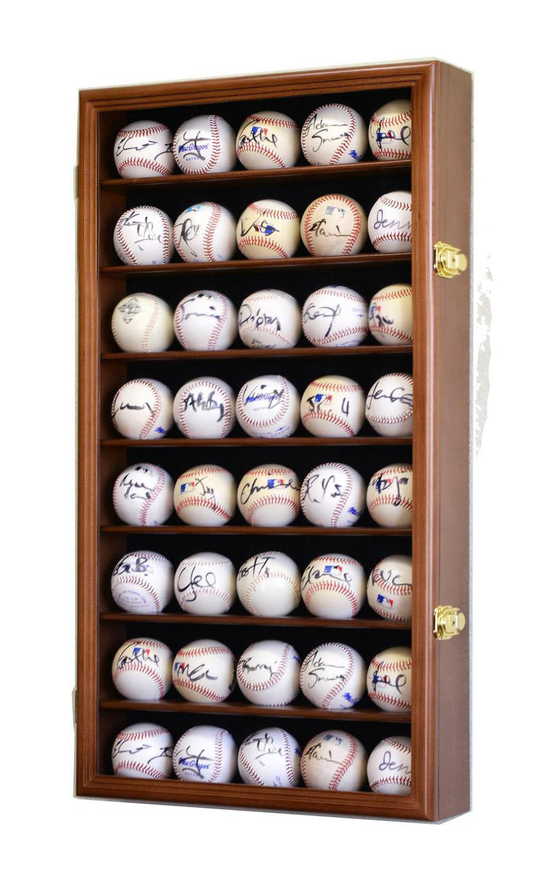 40 Baseball Ball Display Case Cabinet - sfDisplay.com