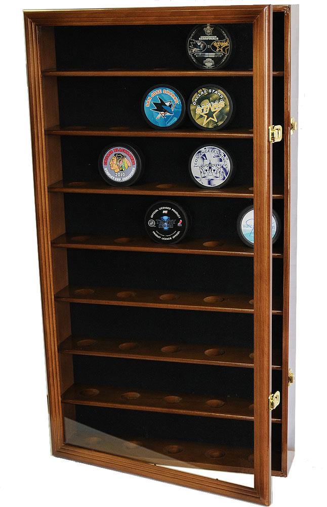 40 Hockey Puck Display Case Cabinet - sfDisplay.com