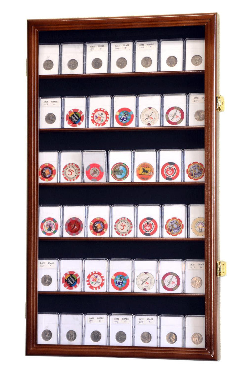 42 Collector NGC PCGS ICG Coin Slab Display Case Cabinet - sfDisplay.com