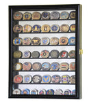 Mirrored Back Military Challenge Coin Display Case Cabinet - sfDisplay.com
