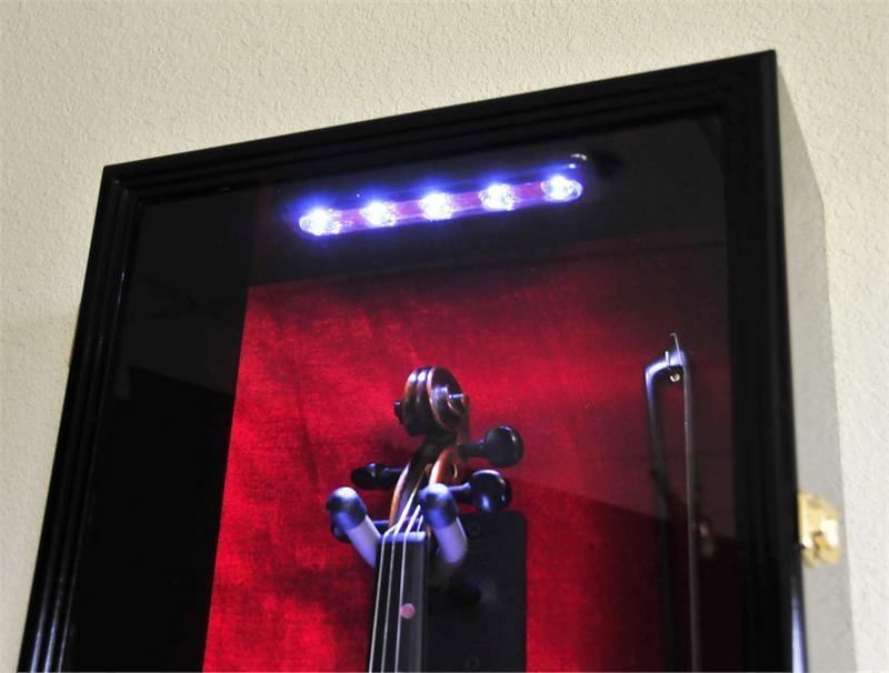 1 Baseball Bat Display Case Cabinet - LED Spotlight - sfDisplay.com