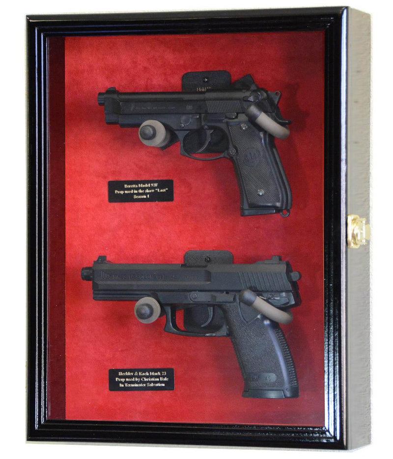 Large/Double Pistol Handgun Display Case Cabinet - sfDisplay.com