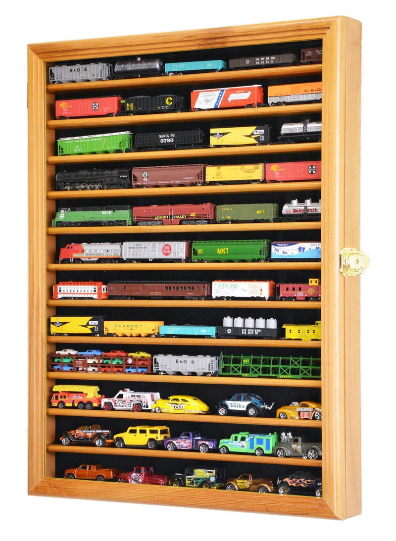 12 Shelves N Scale Train Model Trains Display Case Cabinet - sfDisplay.com