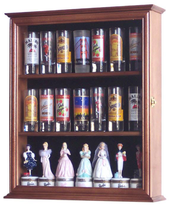 Tall Shot Glass, Shooter Display Case Cabinet