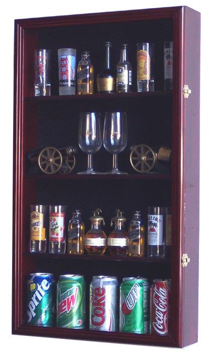 Mini Liquor Bottle / Tall Shot Glass, Shooter Display Case Cabinet - sfDisplay.com